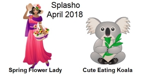 Spring Flower Lady and Cute Eating Koala